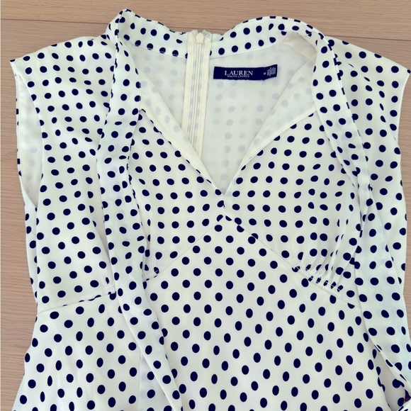 Ralph Lauren Polka Dot Sleeveless Dress - Picture 2 of 3